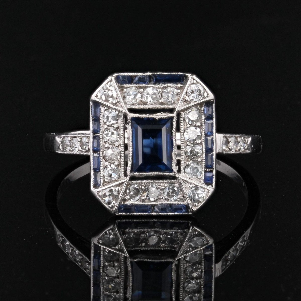 Art Deco Sapphire And Diamond Ring-photo-1