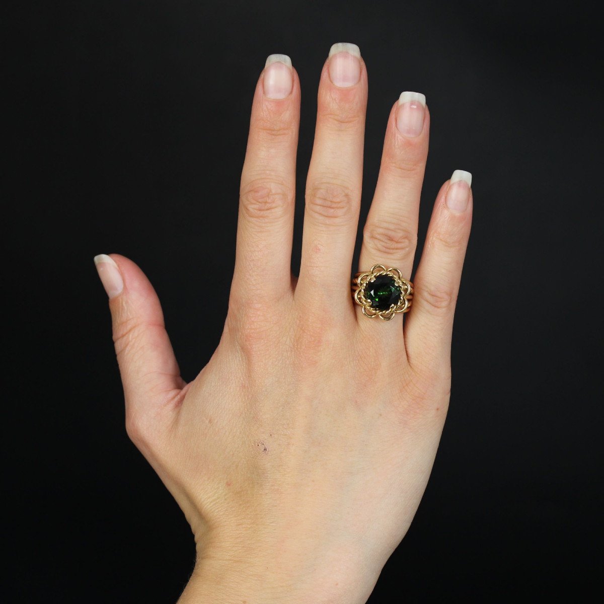 Tourmaline Gold Cords Ring-photo-2