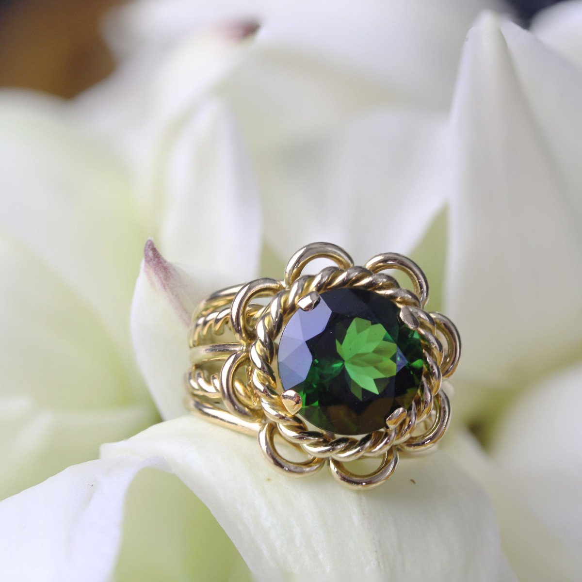 Tourmaline Gold Cords Ring-photo-3