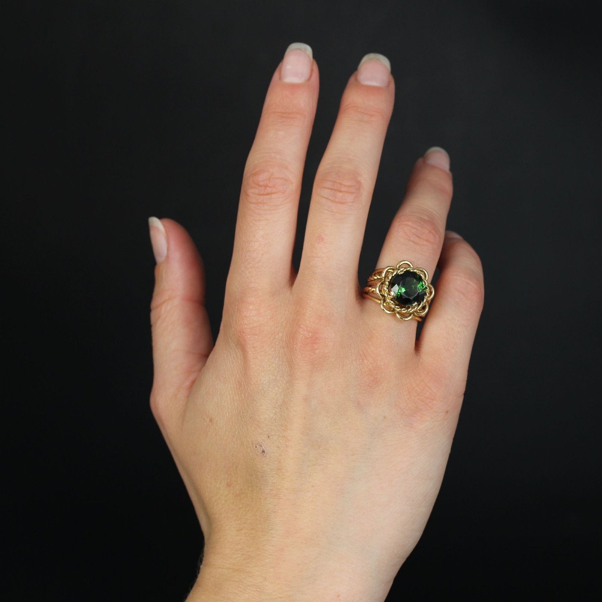 Bague Tourmaline Cordes d'Or-photo-4