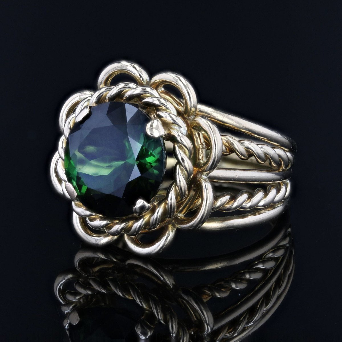 Bague Tourmaline Cordes d'Or-photo-3