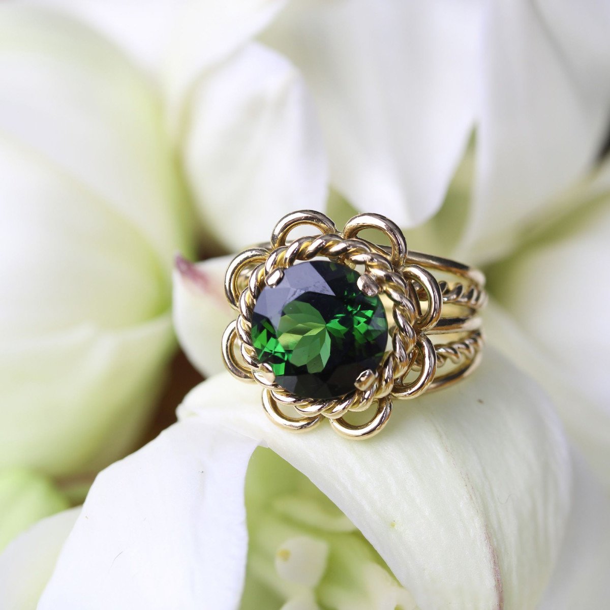 Tourmaline Gold Cords Ring-photo-4