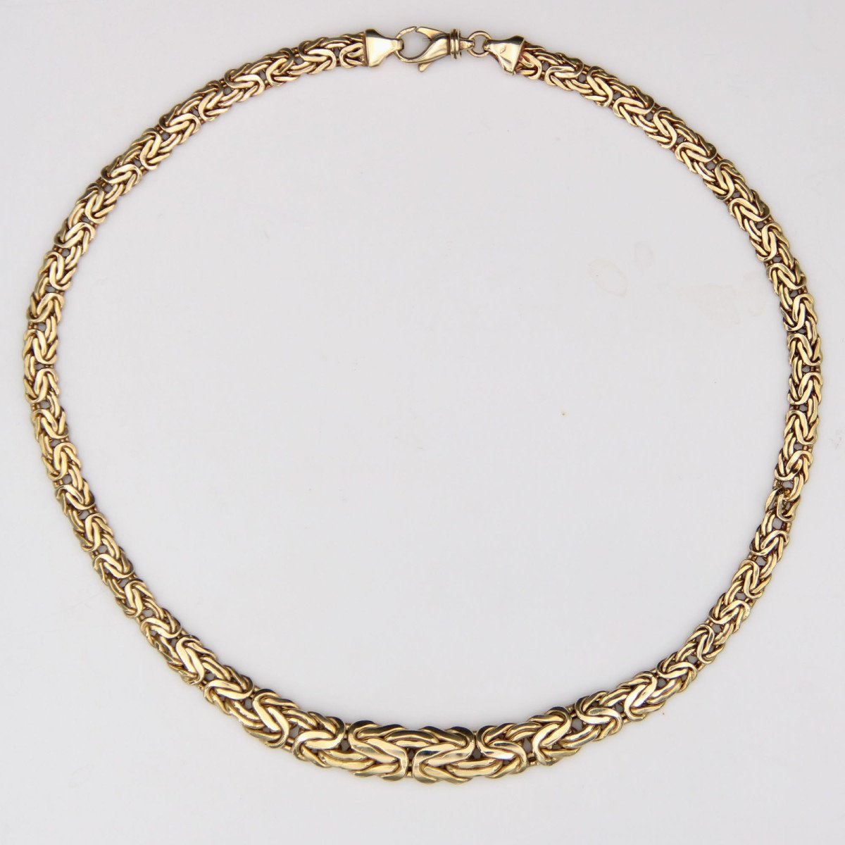 Used Necklace Yellow Gold Interwoven Mesh-photo-3