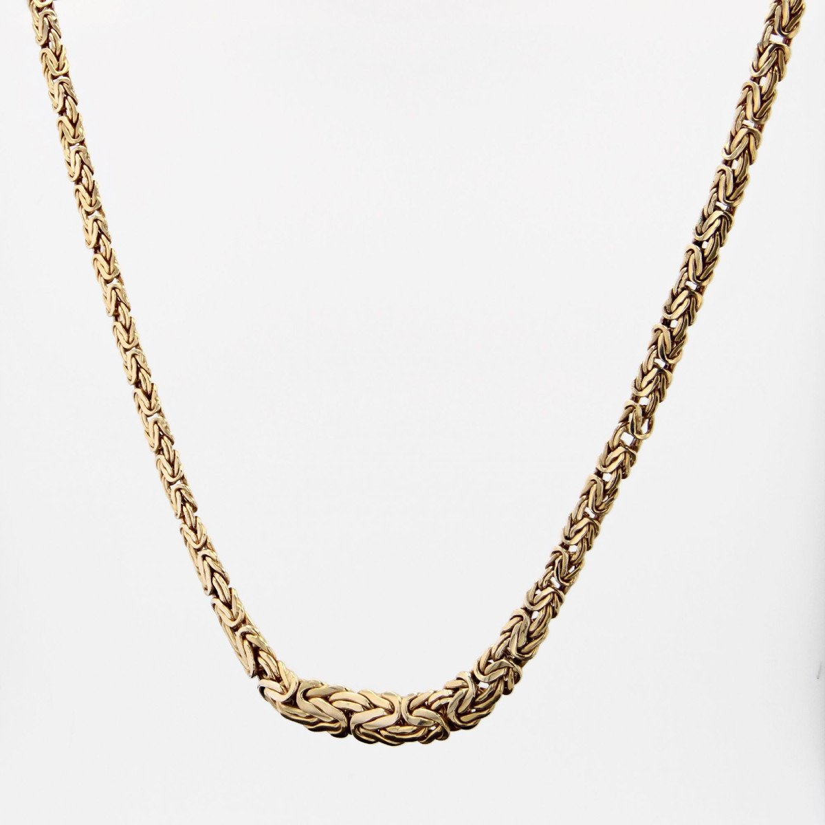 Used Necklace Yellow Gold Interwoven Mesh-photo-2