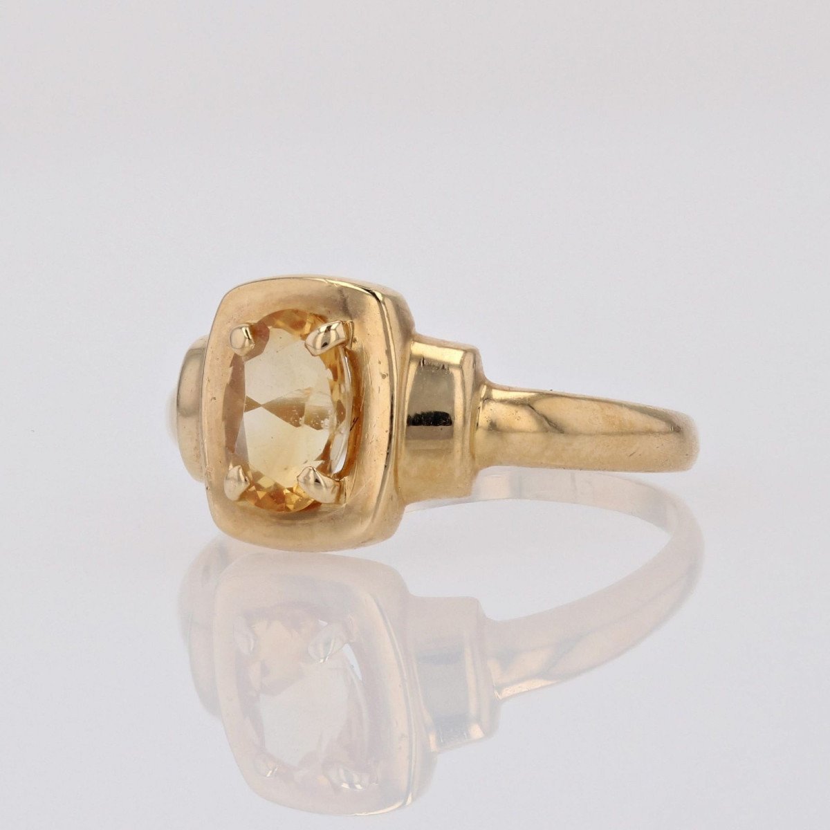 Pre-owned Citrine Yellow Gold Ring-photo-3