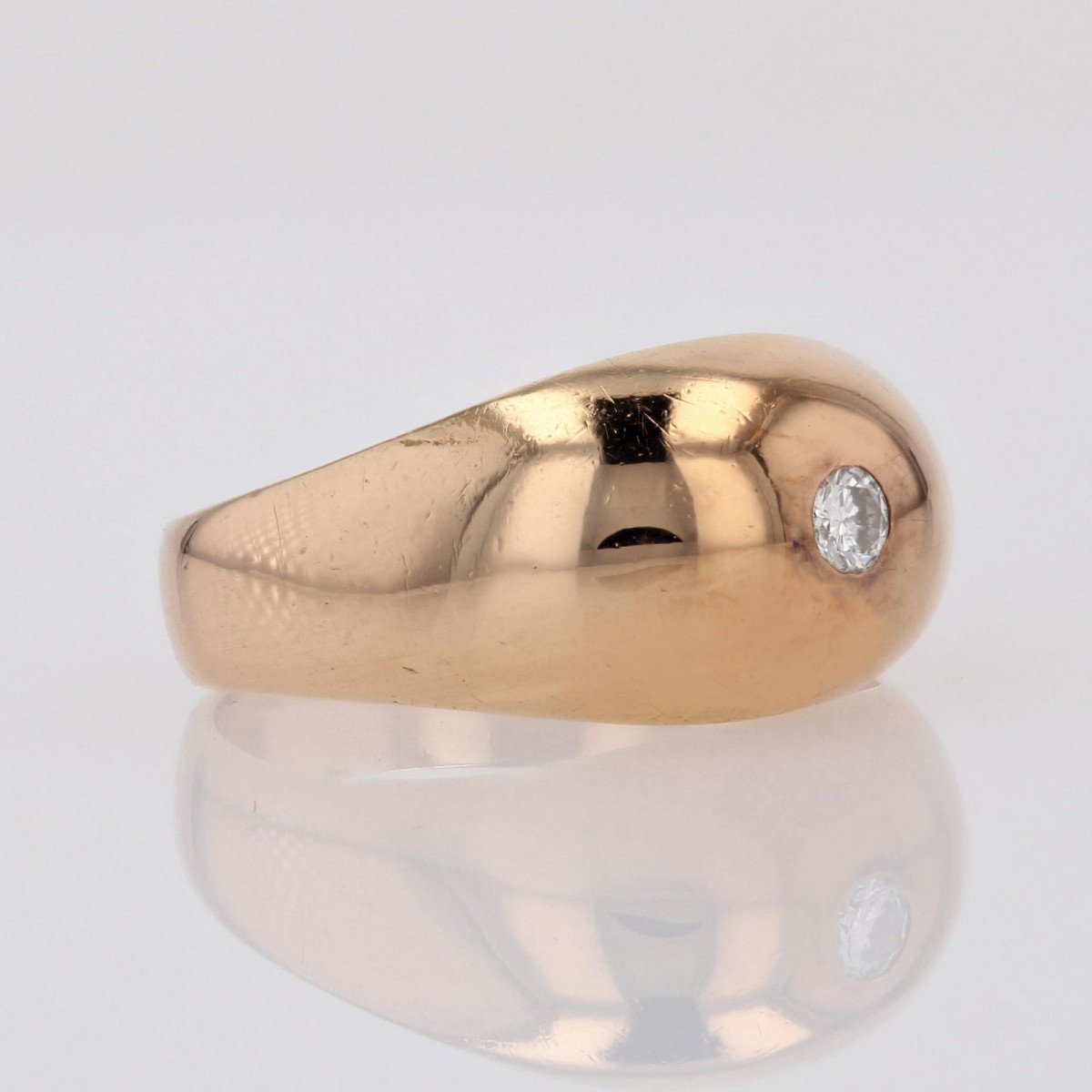 Domed Diamond Bangle Ring-photo-4