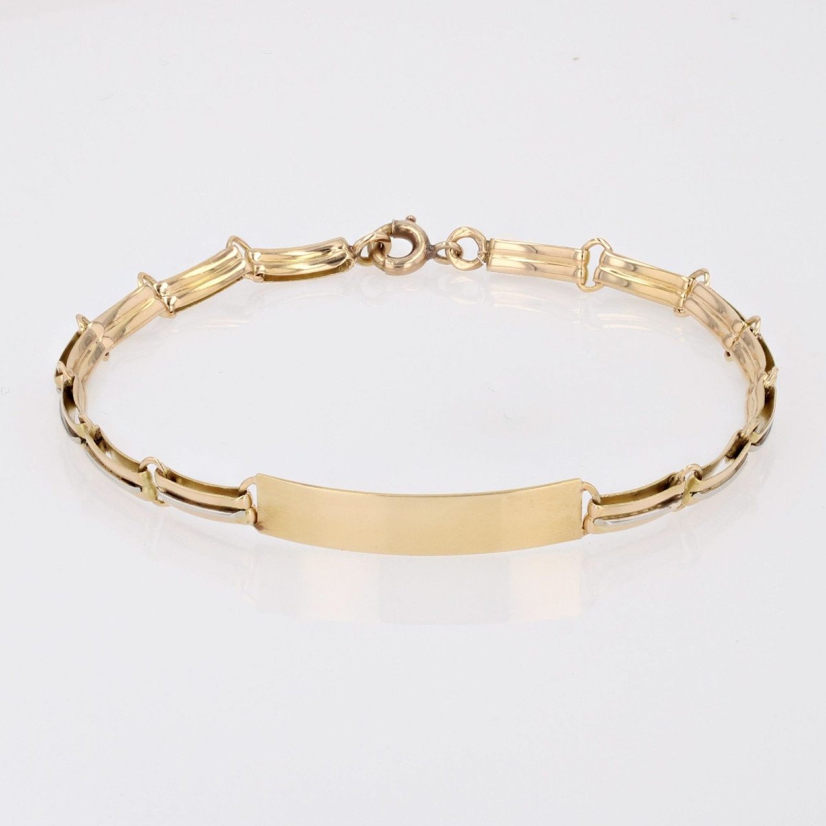 2 Gold Curb Bracelet-photo-3