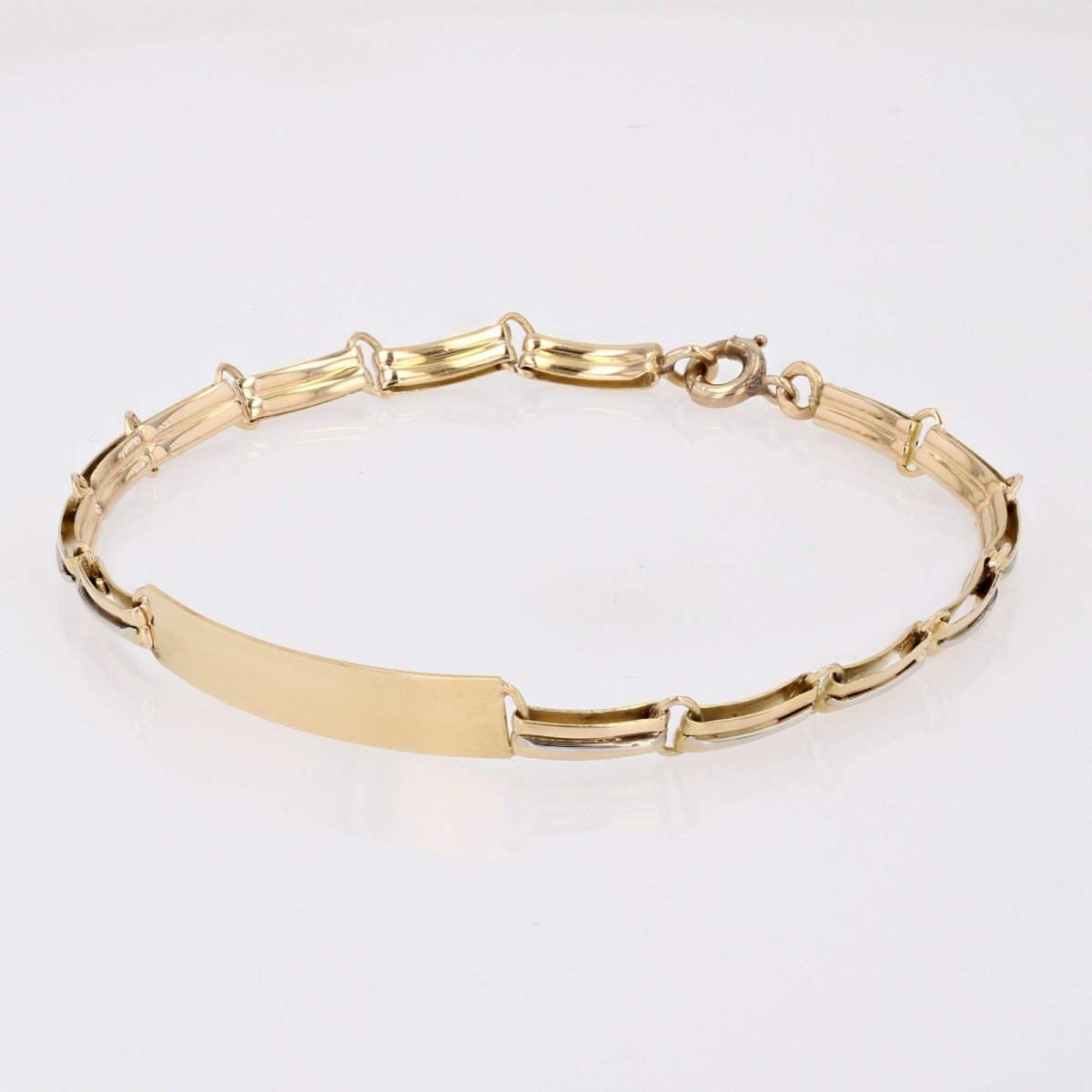 2 Gold Curb Bracelet-photo-4