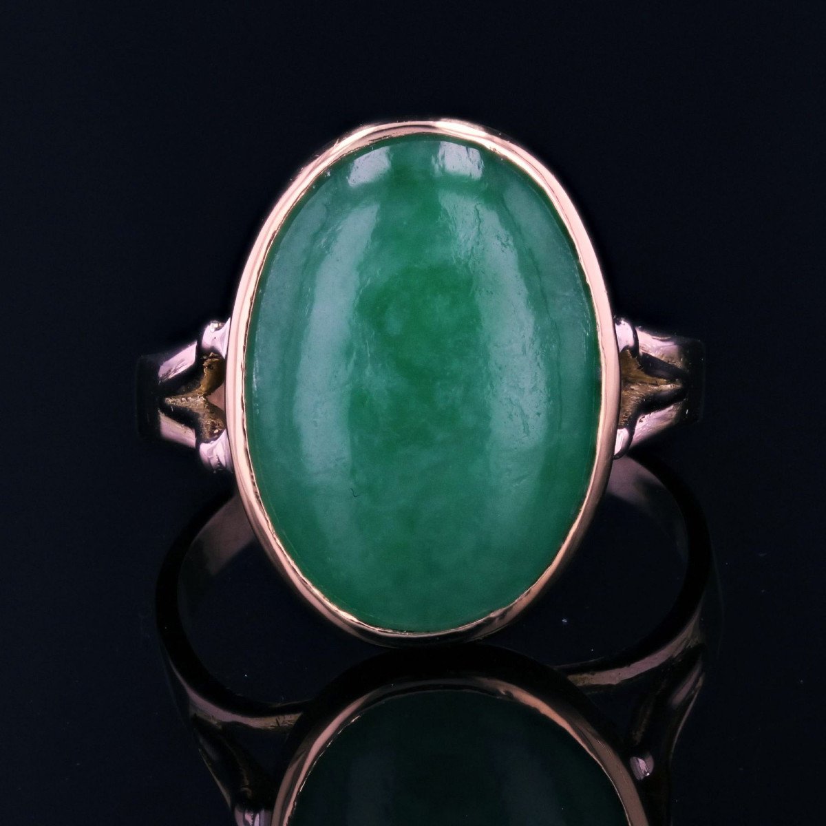 Vintage Jade Ring In Gold-photo-3