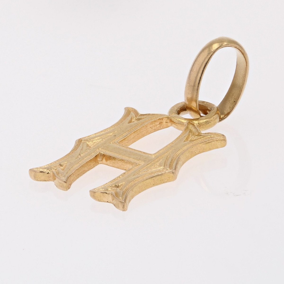 Yellow Gold Letter H Charm-photo-3