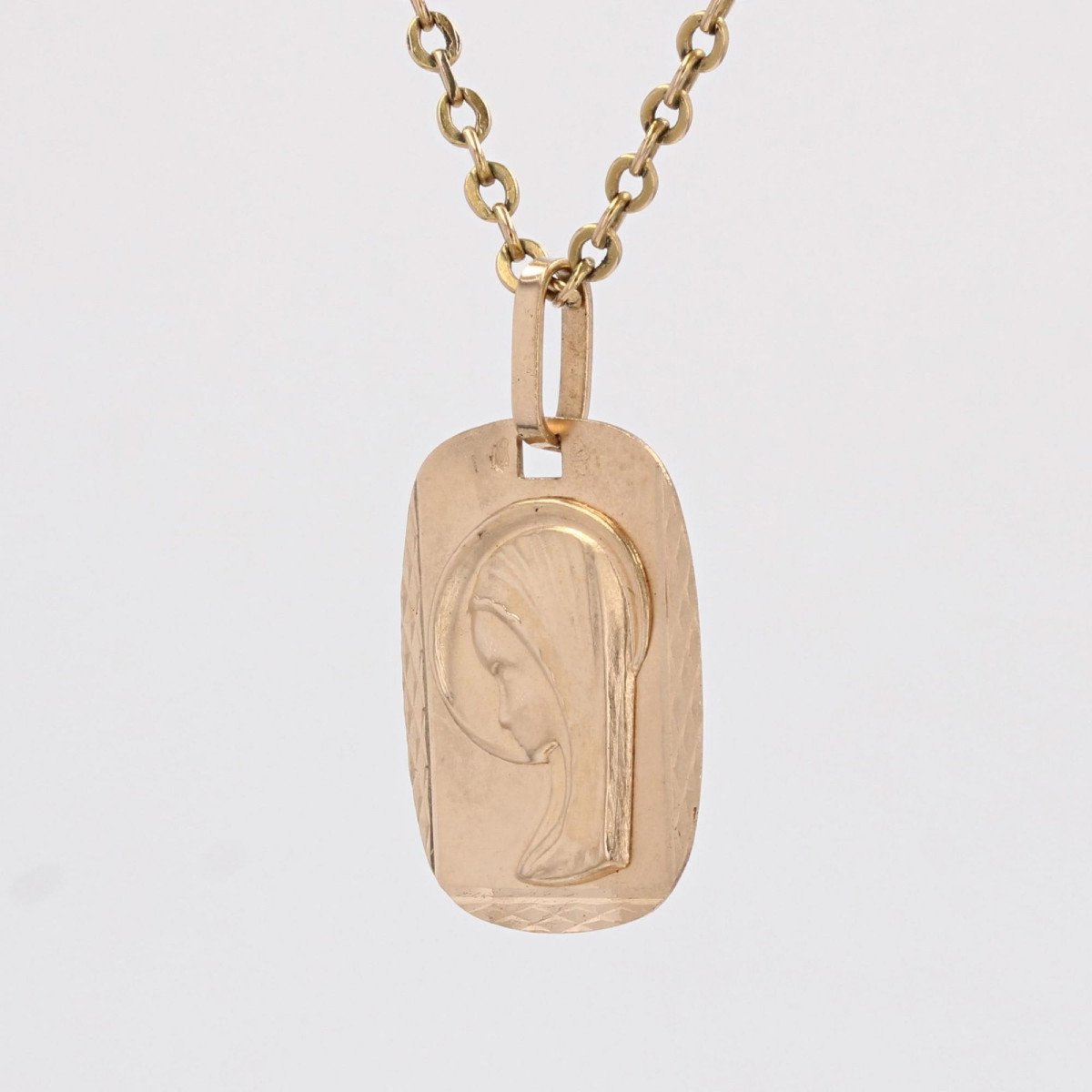 Rose Gold Virgin Mary Medal-photo-4