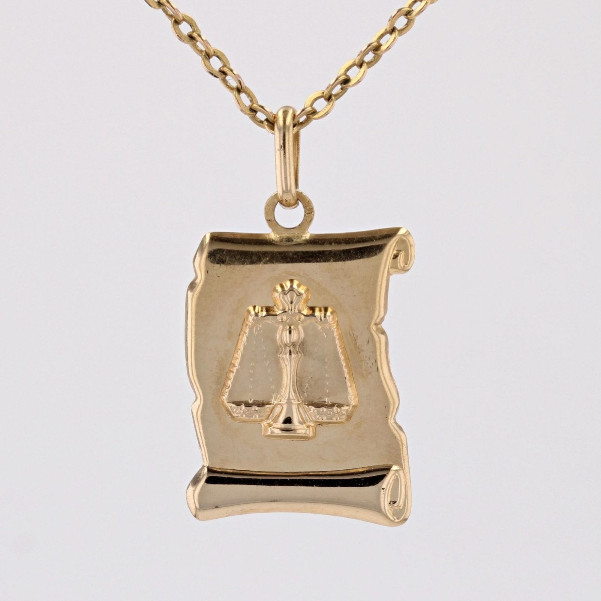 Yellow Gold Medal Libra Sign-photo-4