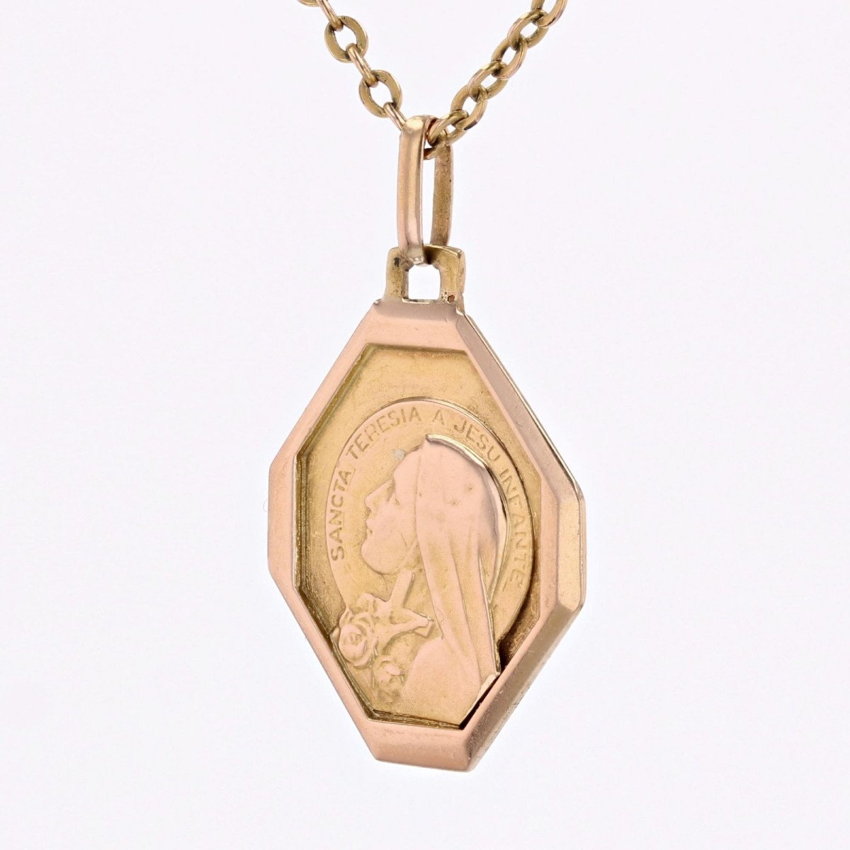 Saint Thérèse Rose Gold Medal-photo-4