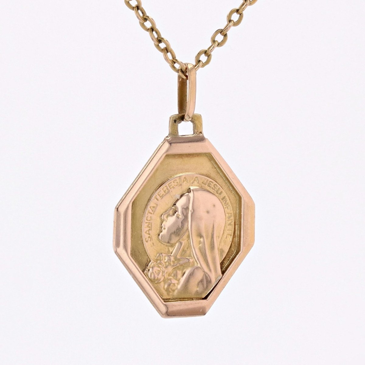 Saint Thérèse Rose Gold Medal-photo-1