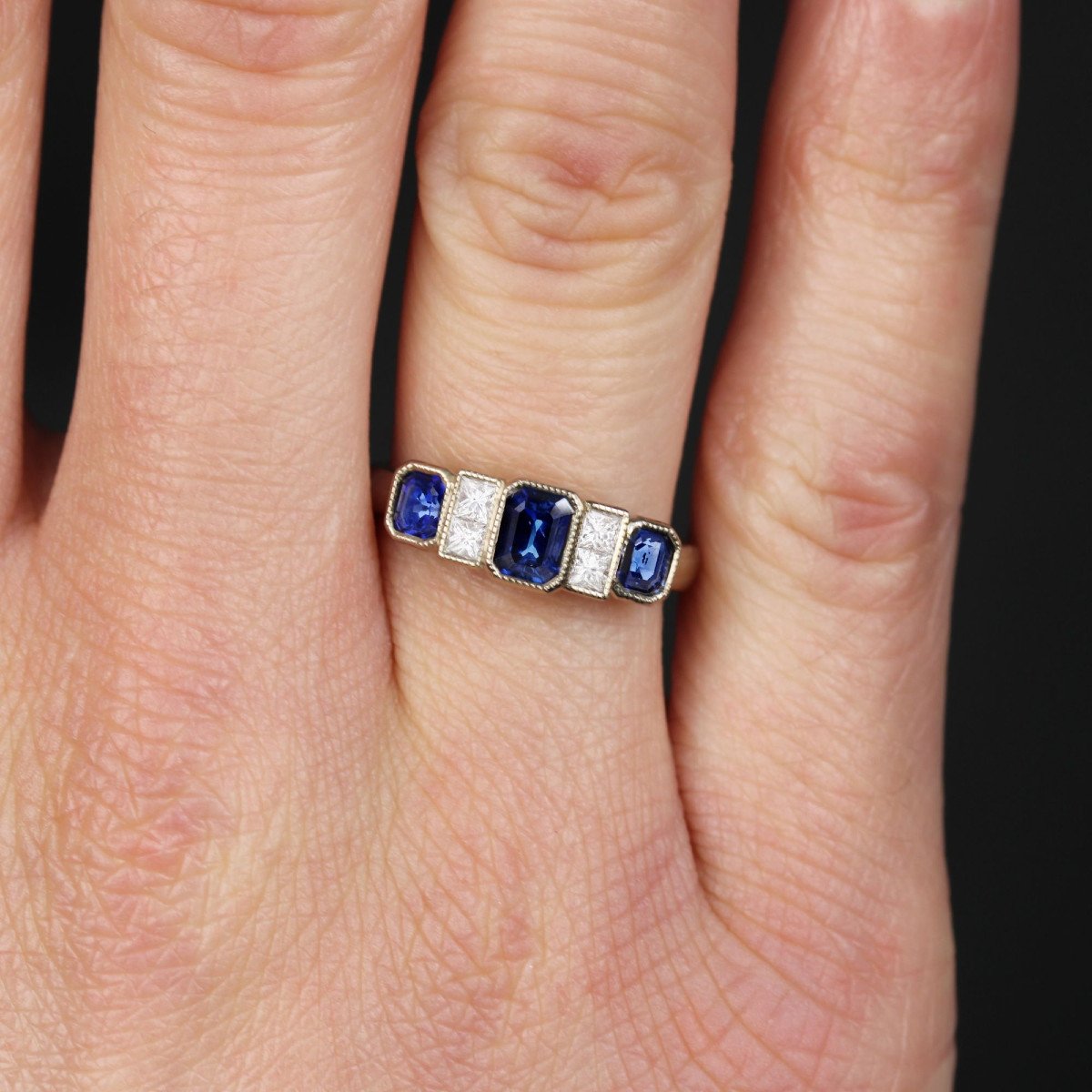 Sapphire And Diamond Garter Ring-photo-5