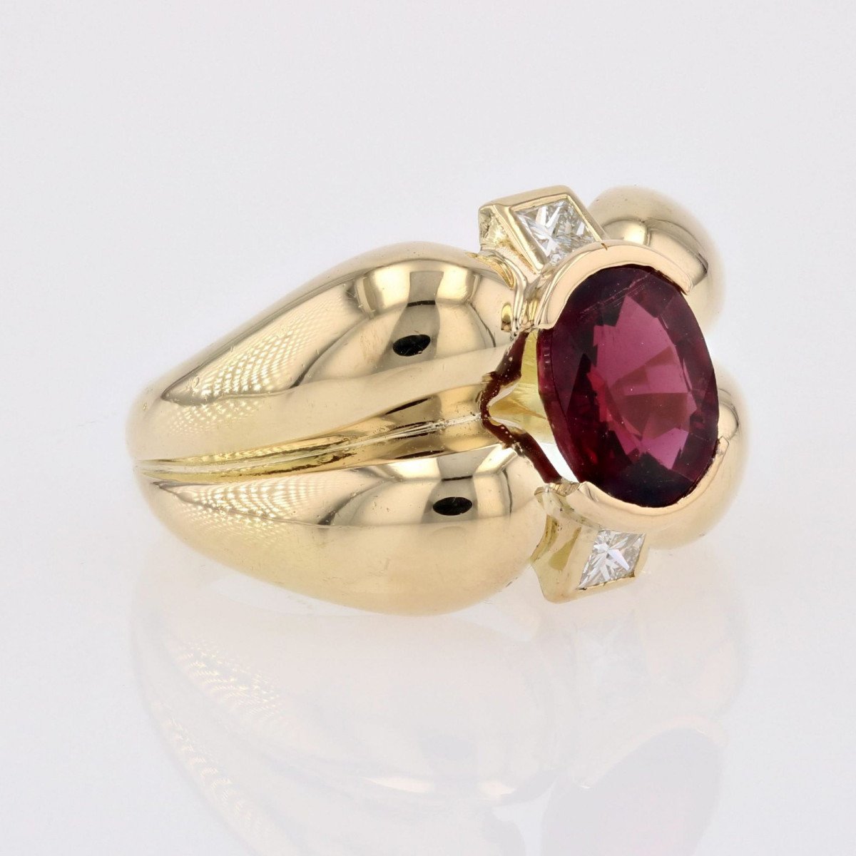 Polylobed Tourmaline And Diamond Ring-photo-6