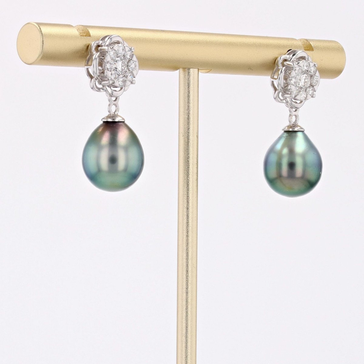 Transformable Diamond And Tahitian Pearl Earrings-photo-2