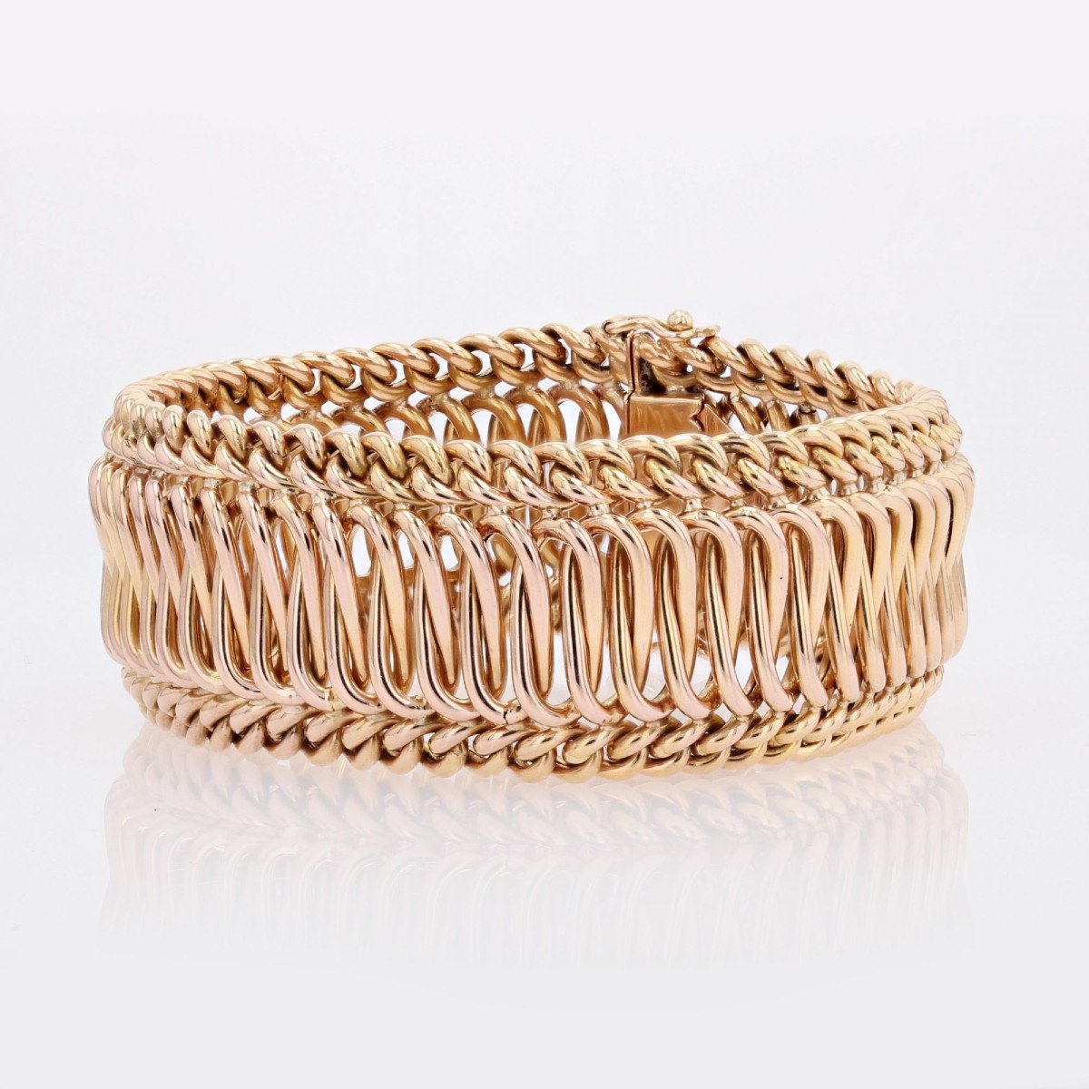 Vintage Openwork Rose Gold Bracelet-photo-1