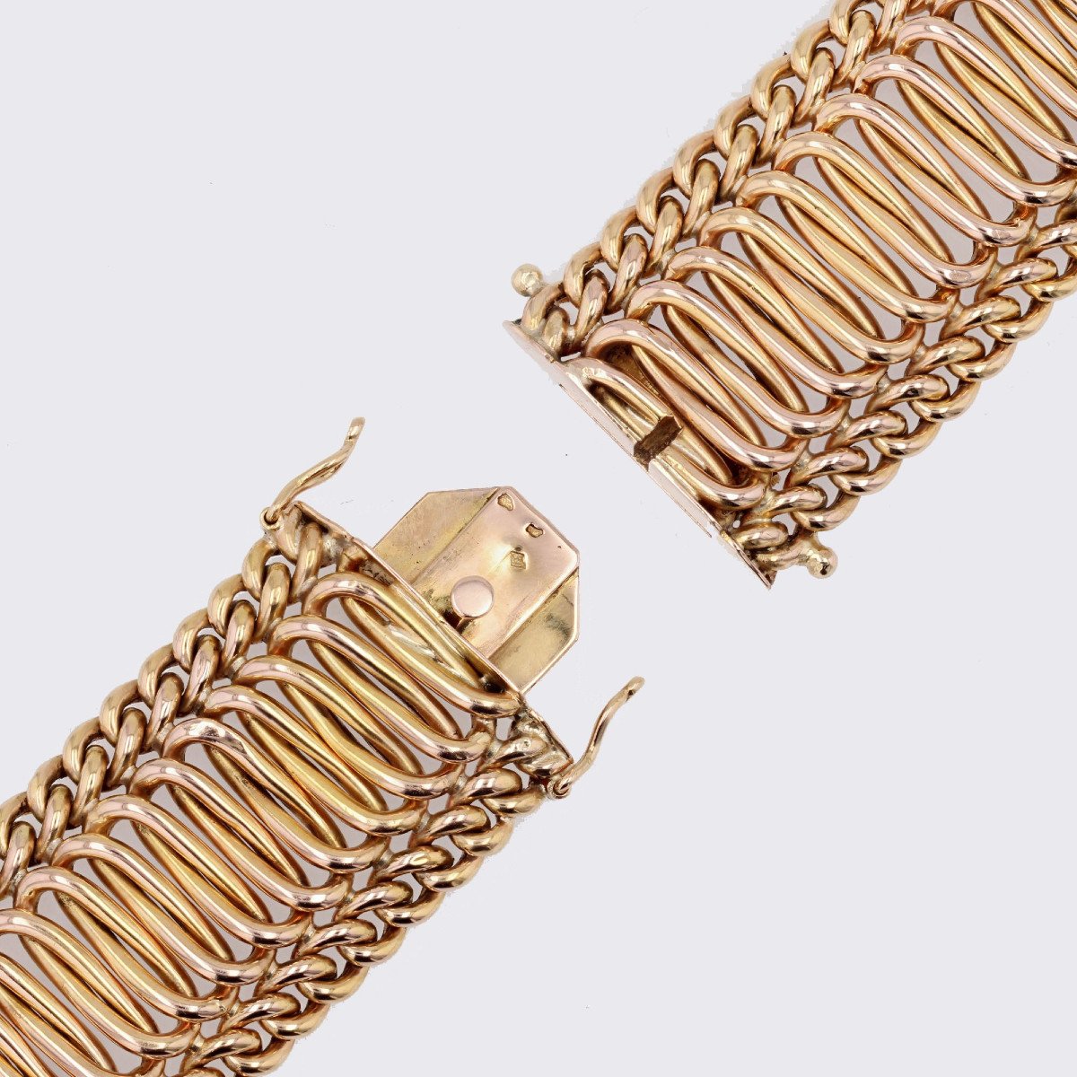 Vintage Openwork Rose Gold Bracelet-photo-4