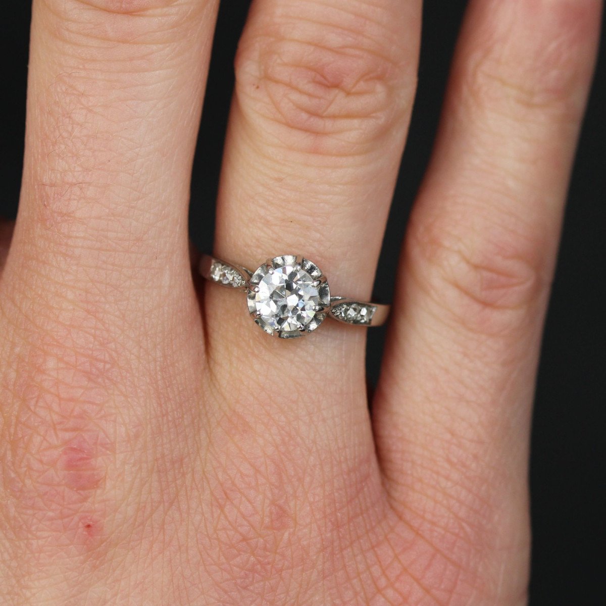 Old Diamond Solitaire Ring-photo-2