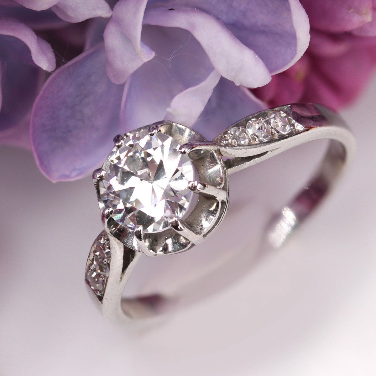 Old Diamond Solitaire Ring-photo-6