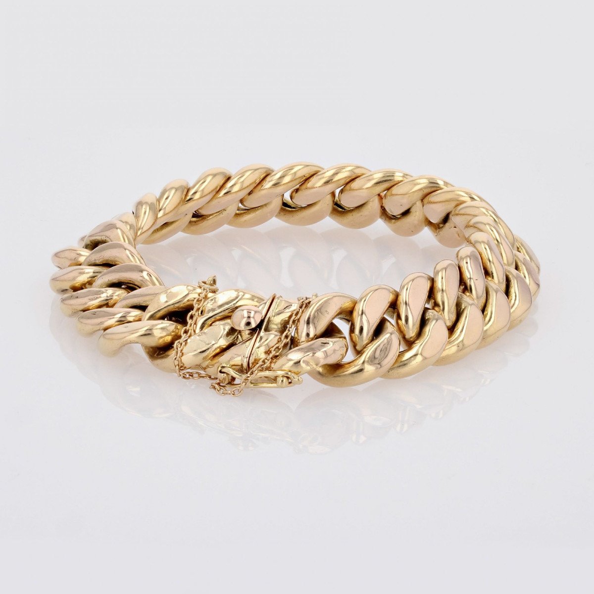 Women's Curb Chain In Yellow Gold-photo-5