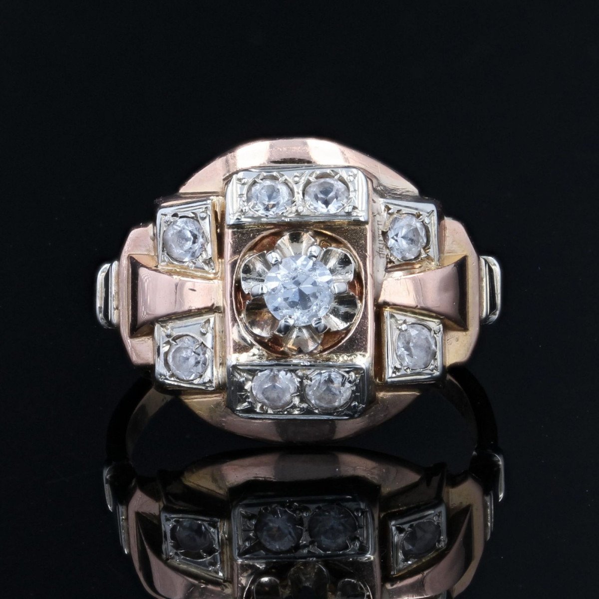 Bague Tank Or Rose-photo-1