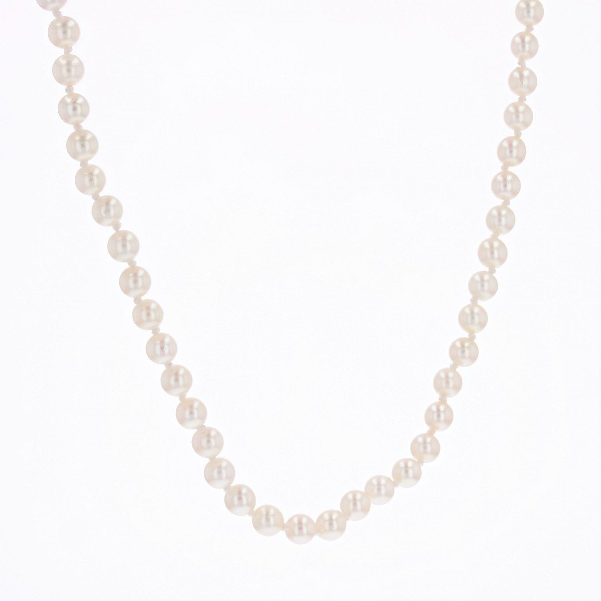 White Pearl Choker Necklace-photo-1