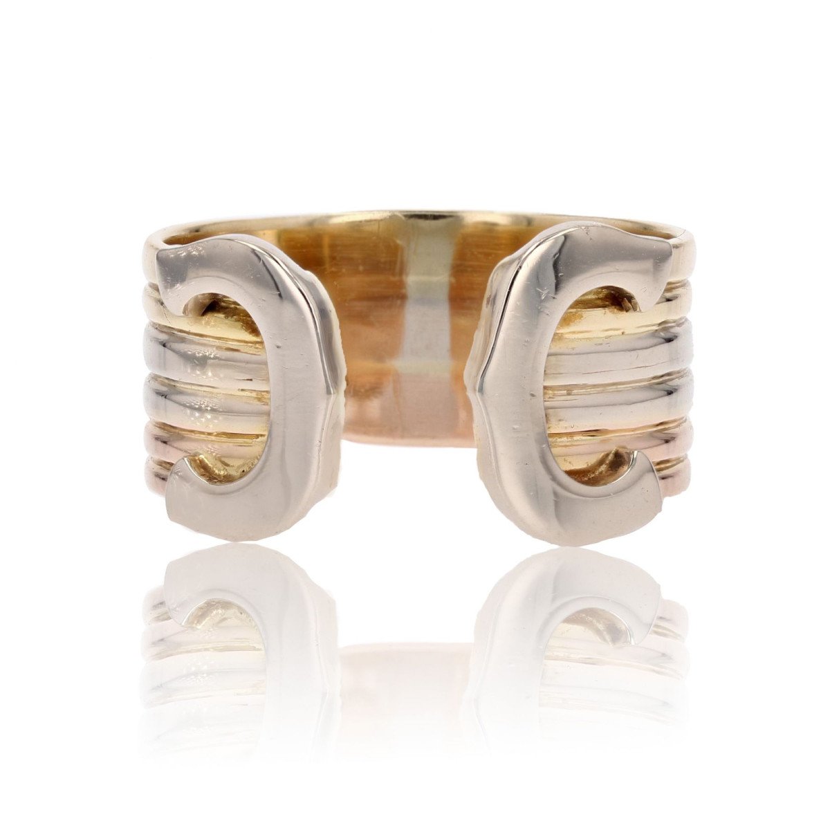 Cartier Style 3 Gold Ring