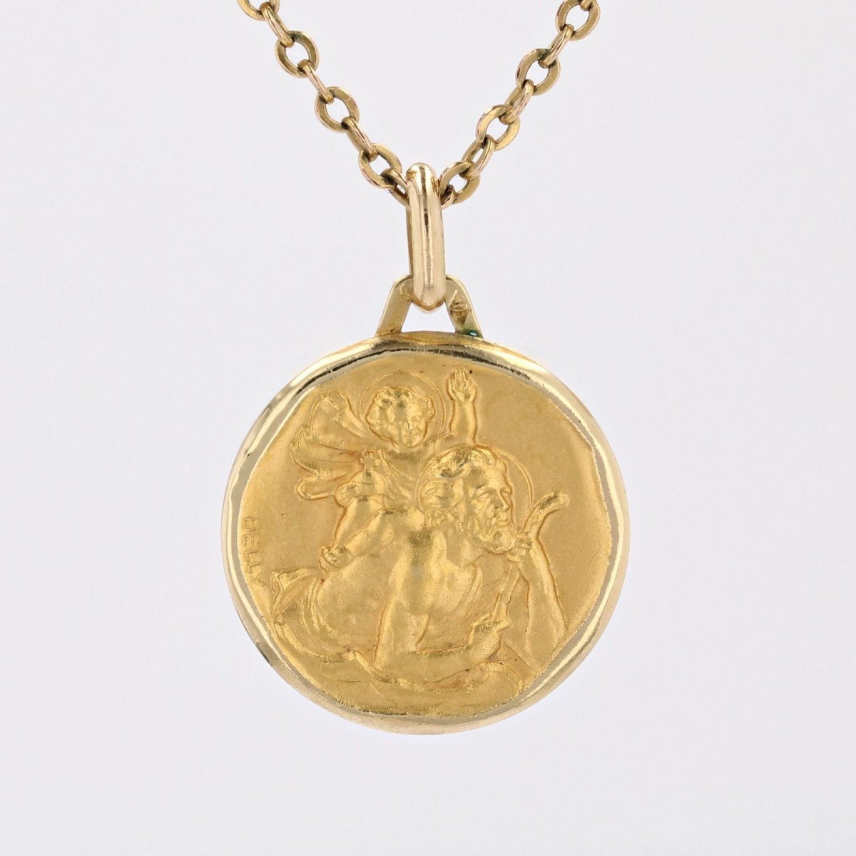 Saint Christopher Medal Signed Delly-photo-4