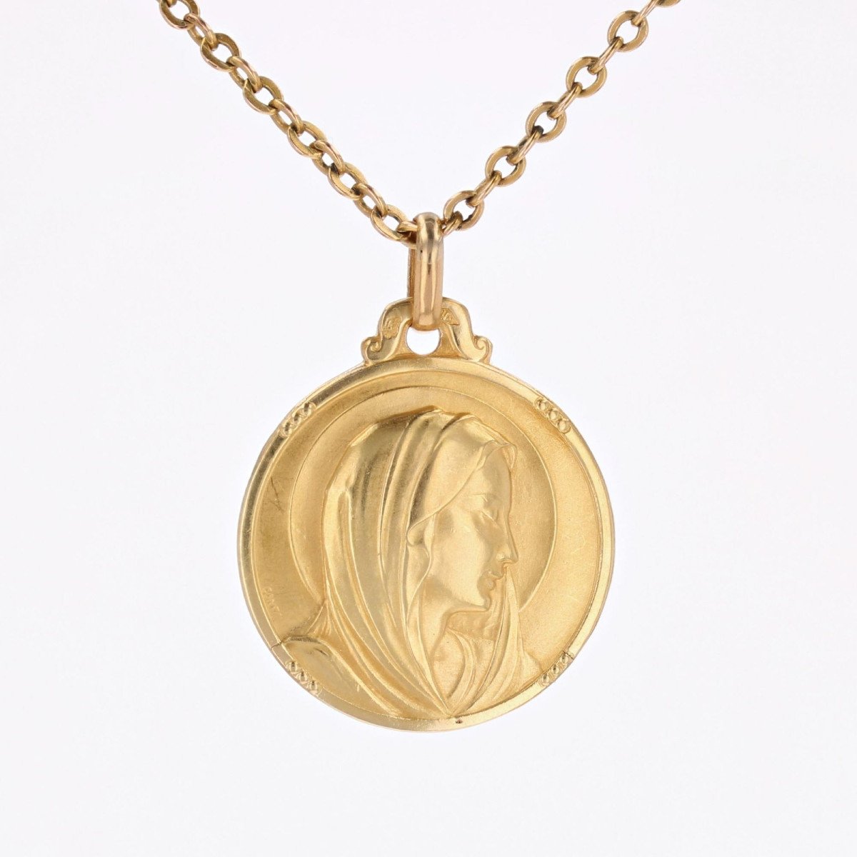 Médaille Vierge Marie Signée Contaux-photo-4