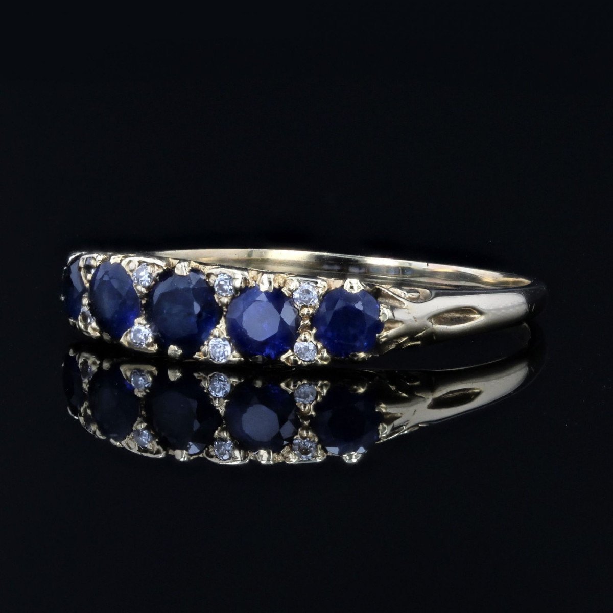 Sapphire And Diamond Garter Ring-photo-3