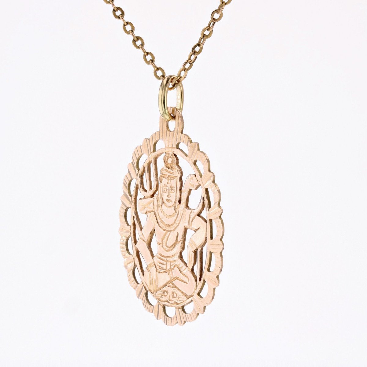 Pendentif Shiva Or Rose-photo-4