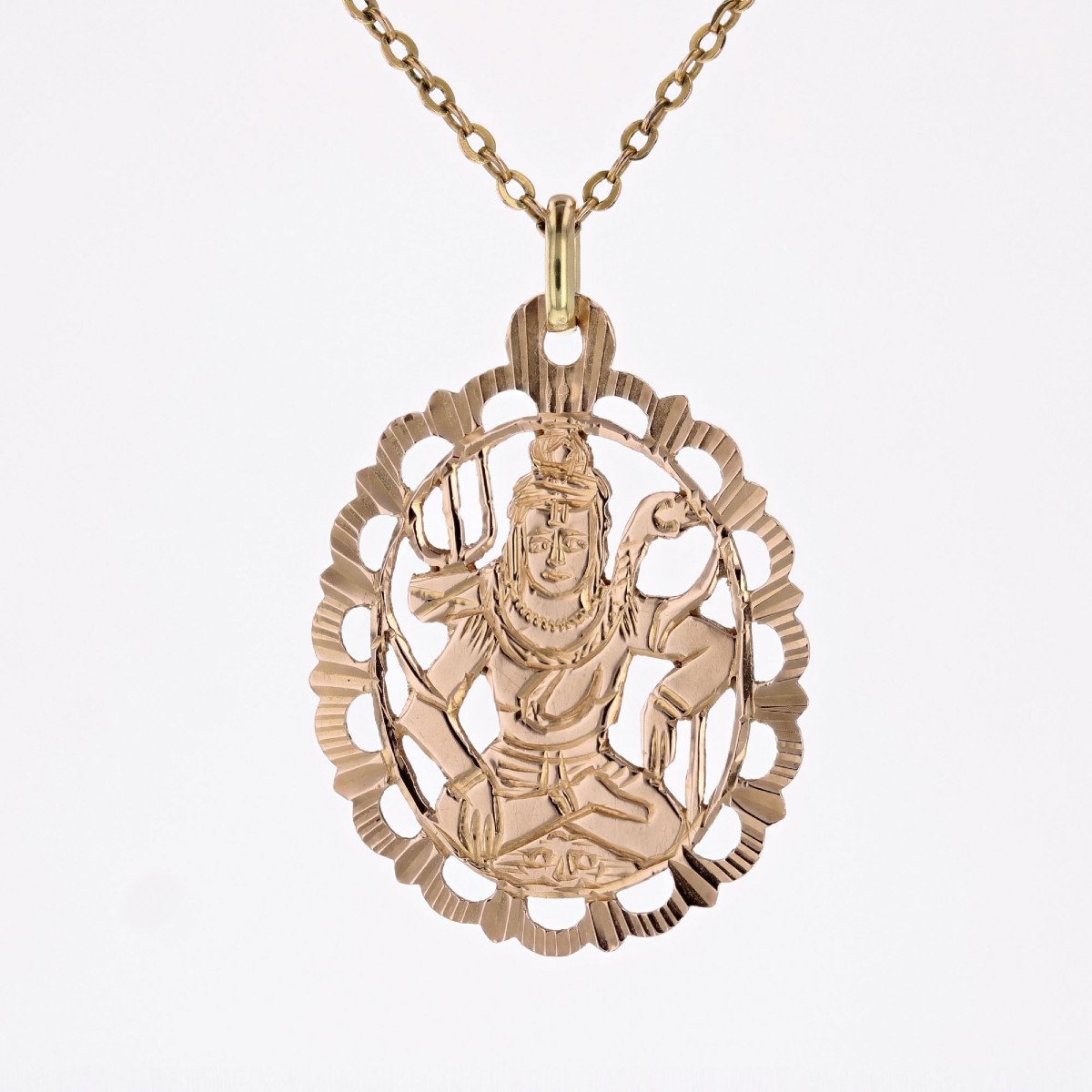 Pendentif Shiva Or Rose-photo-3