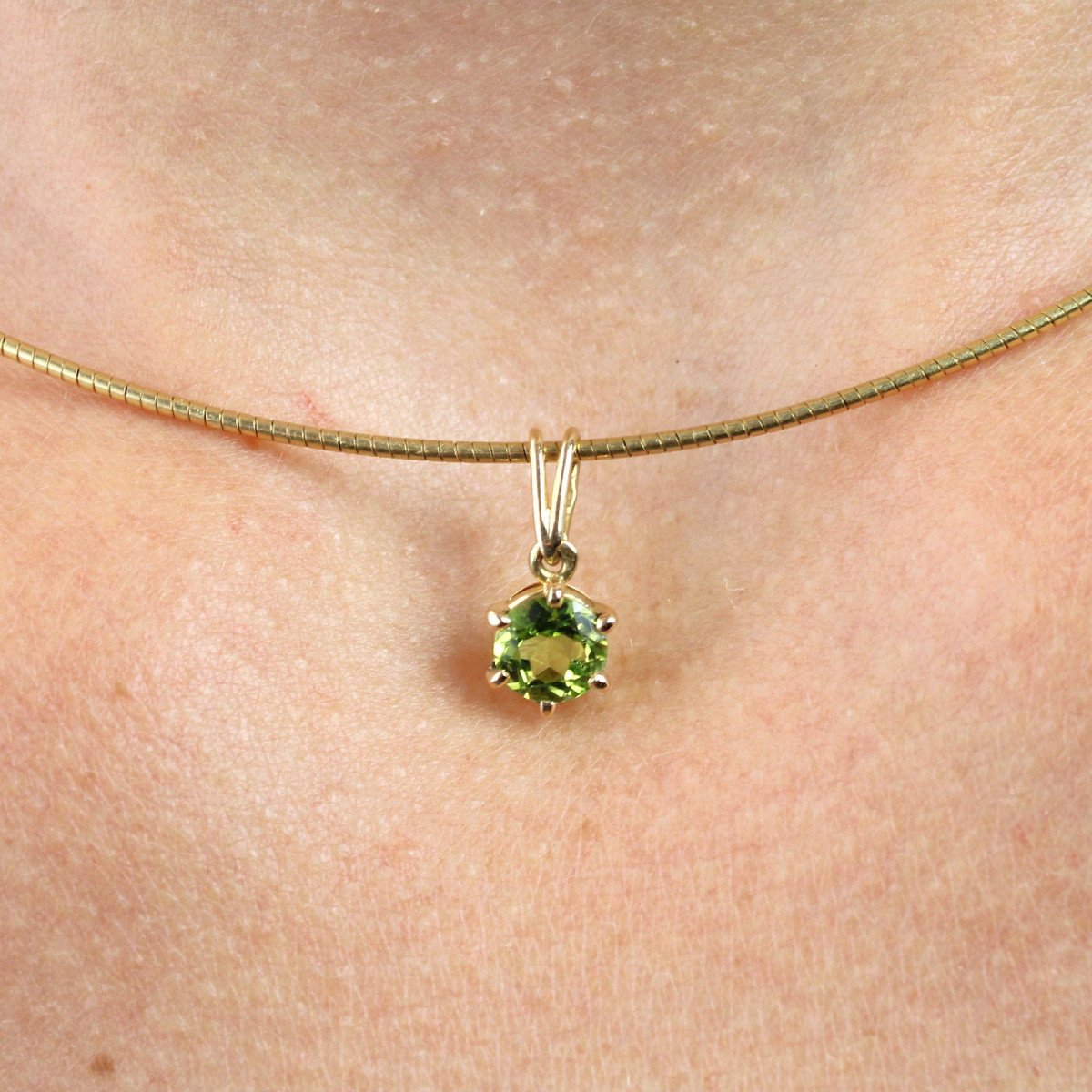 Peridot Gold Pendant-photo-2