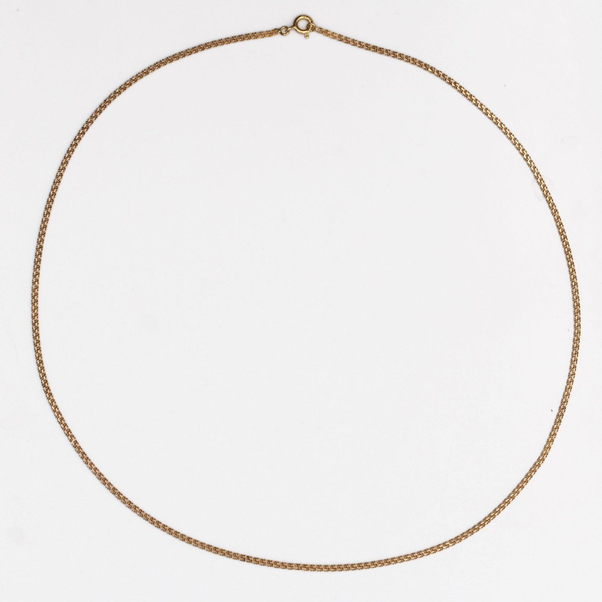 Antique Double Jaseron Mesh Yellow Gold Chain-photo-3