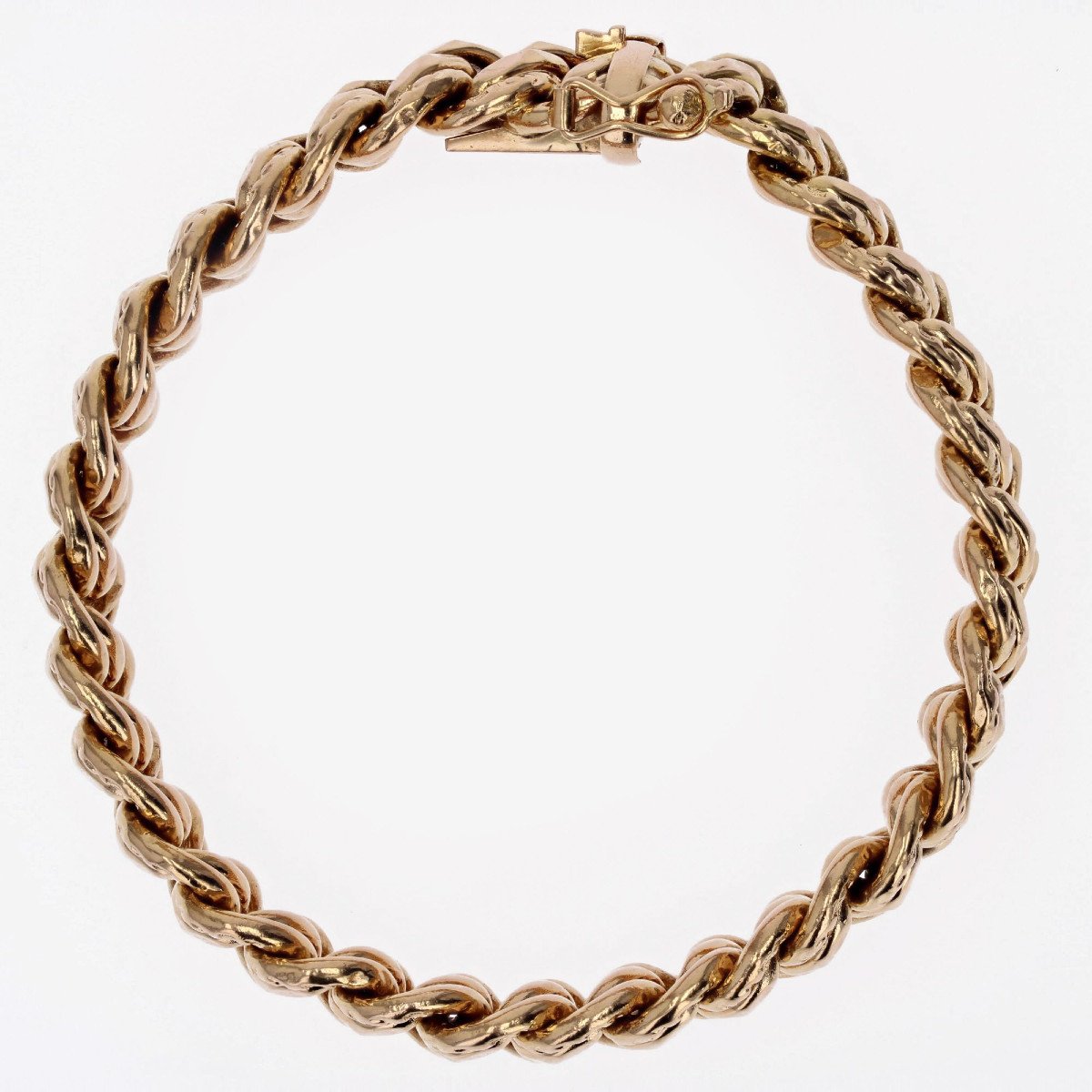 Retro Rose Gold Curb Bracelet-photo-4