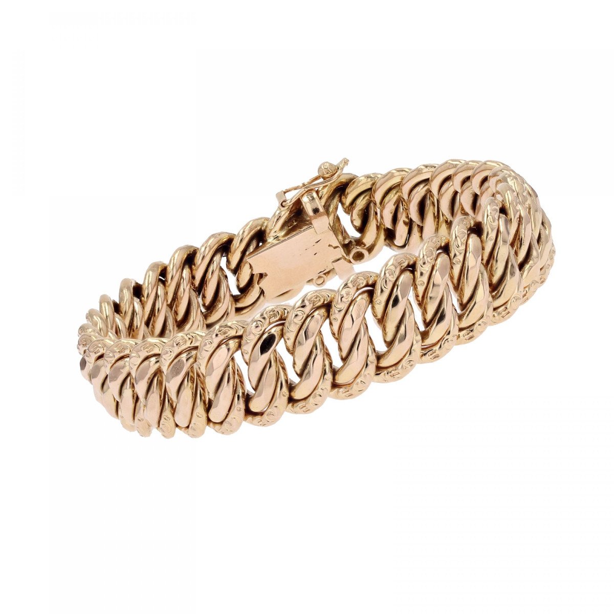 Retro Rose Gold Curb Bracelet