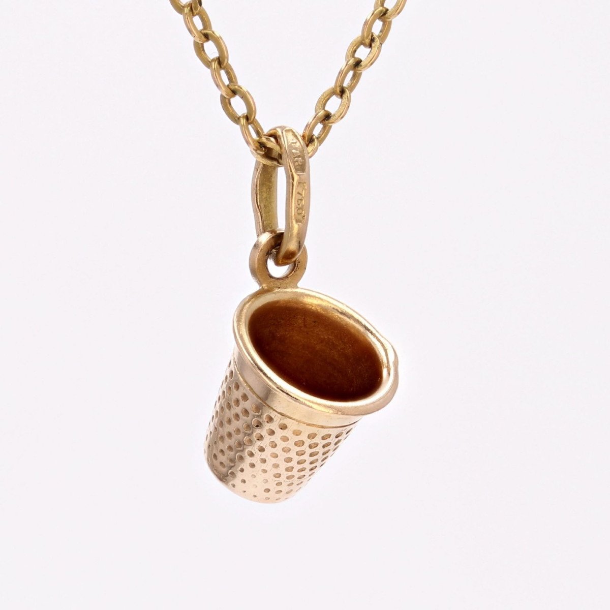 Rose Gold Thimble Charm-photo-1