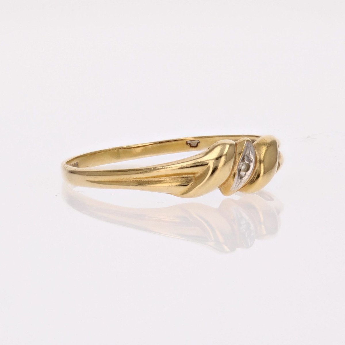 Fine Pre-owned Yellow Gold Diamond Ring-photo-1