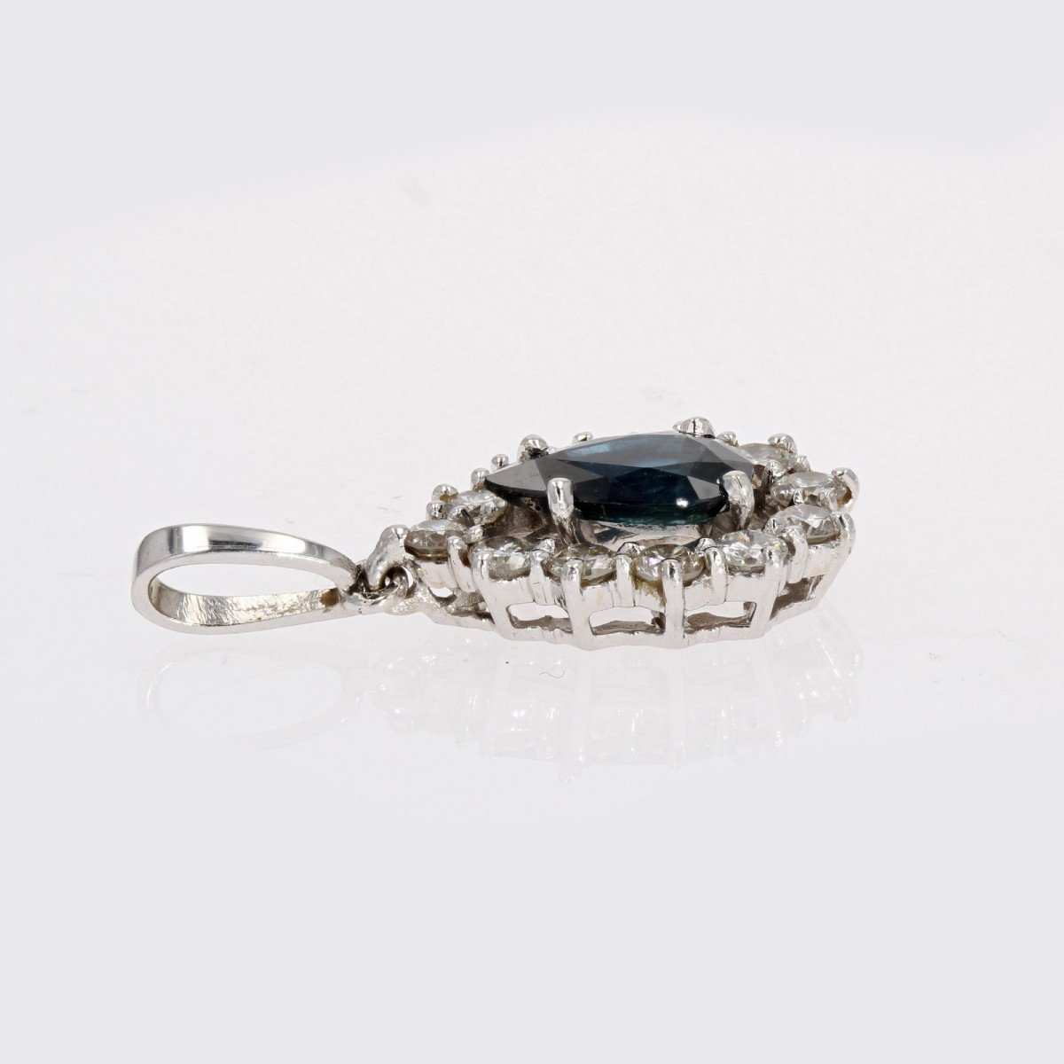 Sapphire Diamond Drop Pendant-photo-4