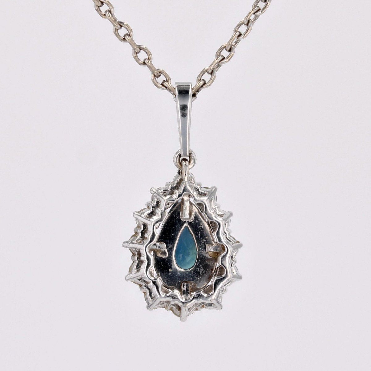 Sapphire Diamond Drop Pendant-photo-6