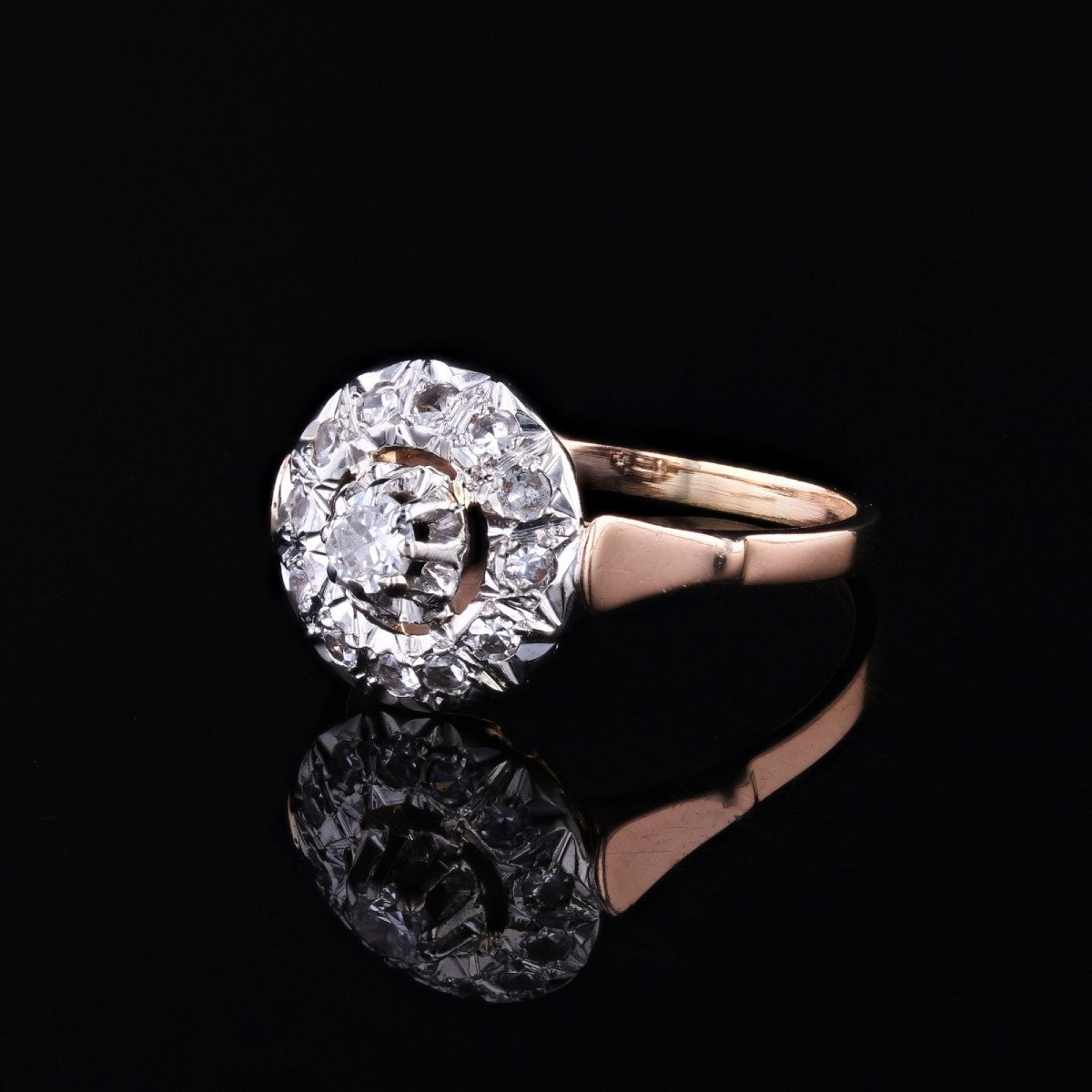 Antique Round Diamond Ring-photo-3