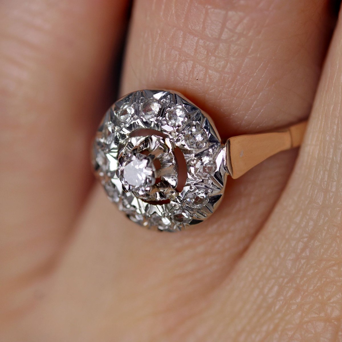 Antique Round Diamond Ring-photo-5