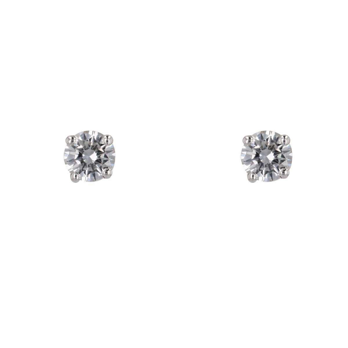 White Gold Diamond Stud Earrings