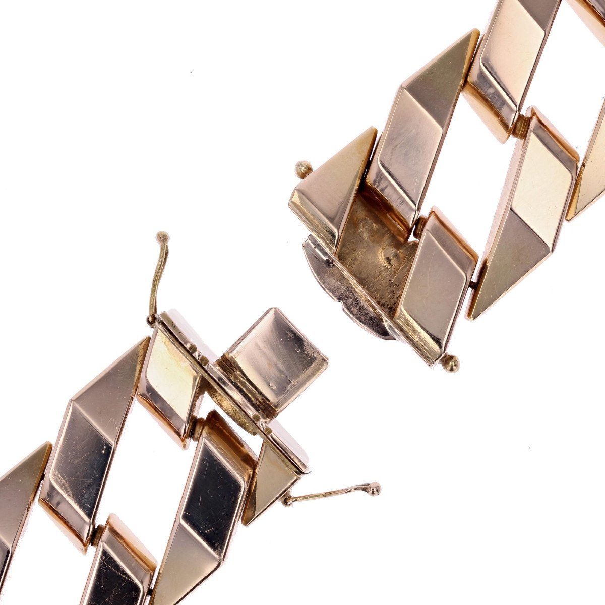 Geometric Gold Curb Bracelet-photo-5