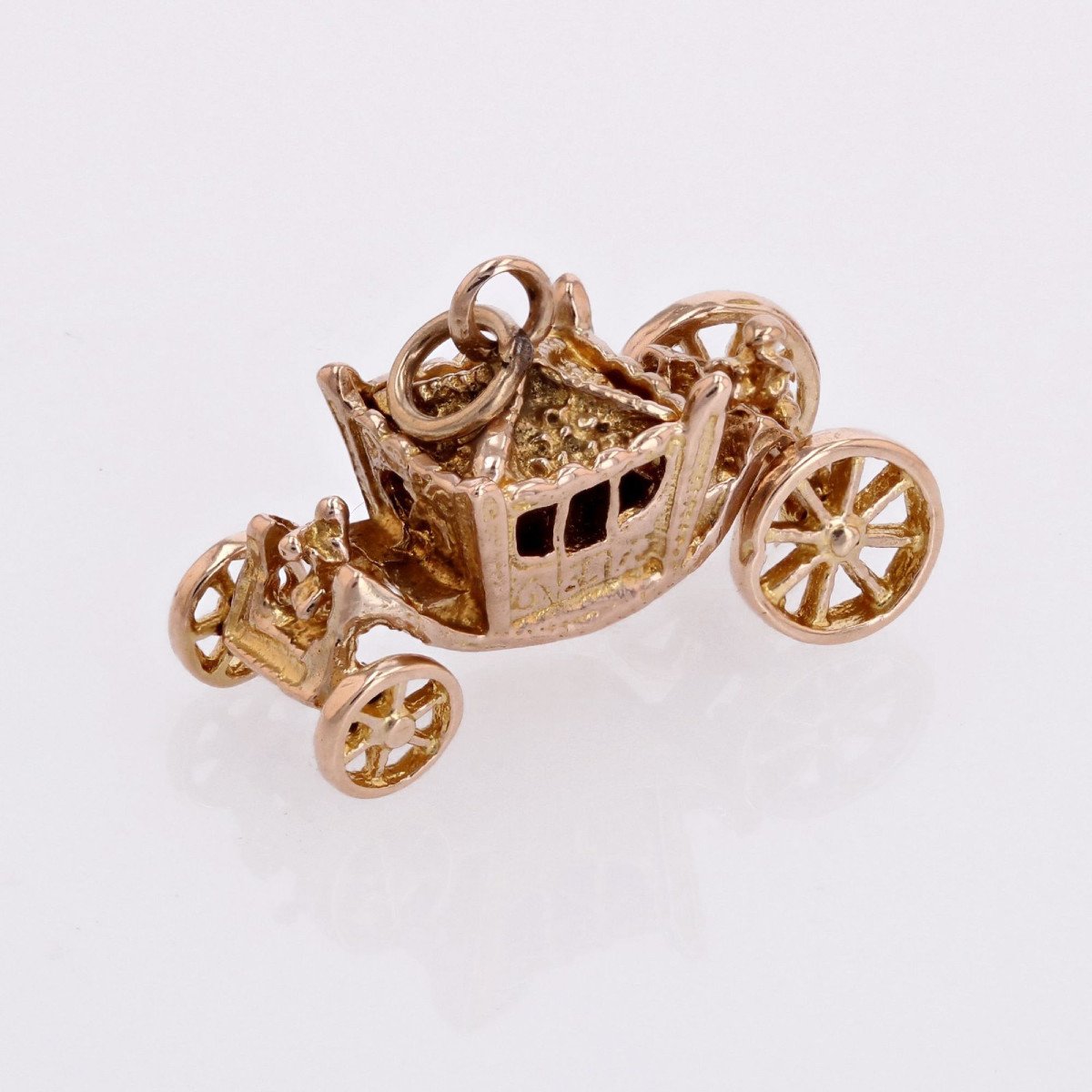 Yellow Gold Carriage Charm-photo-4