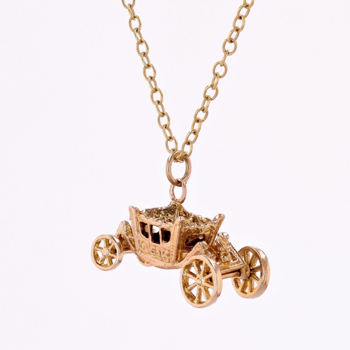 Yellow Gold Carriage Charm-photo-2