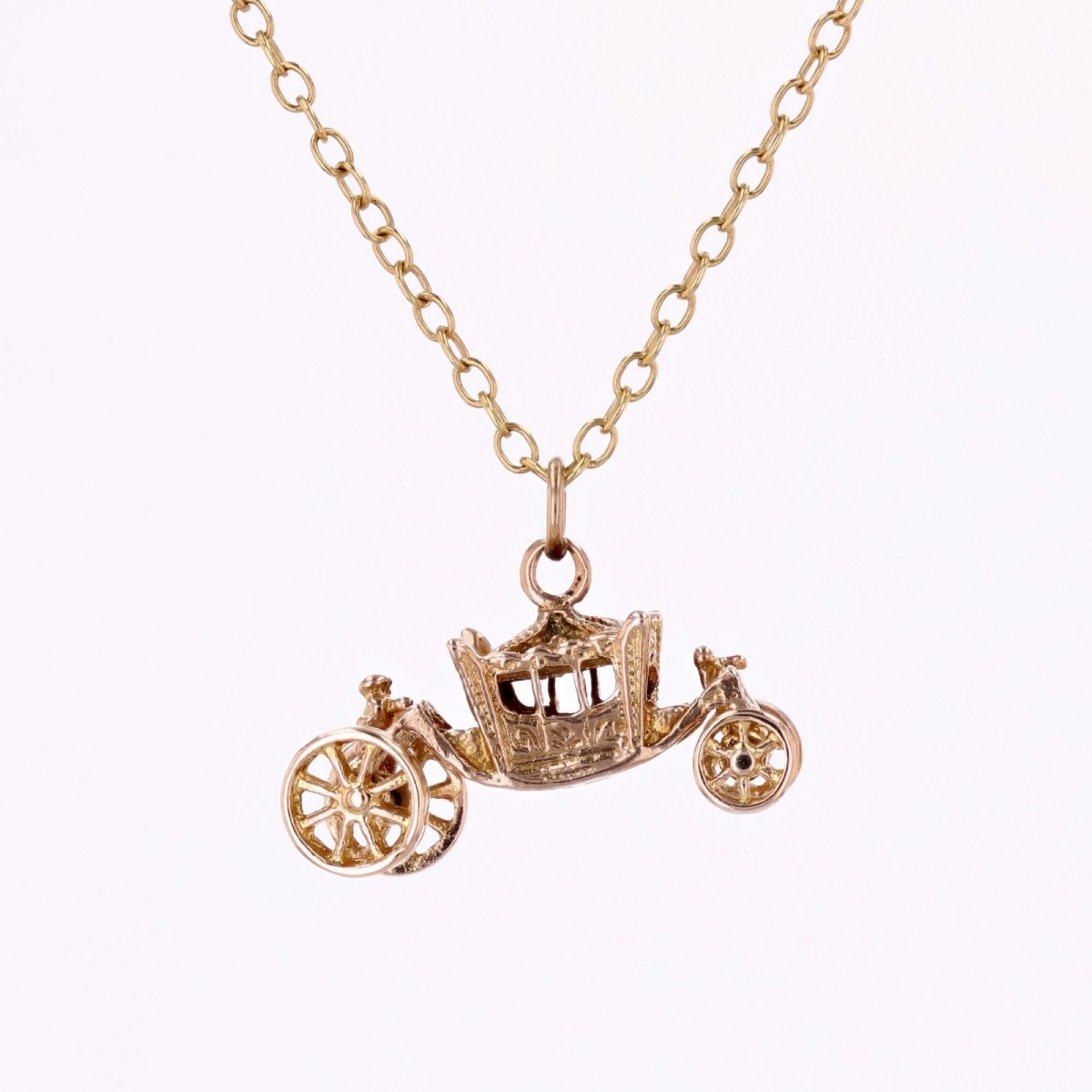 Yellow Gold Carriage Charm-photo-4