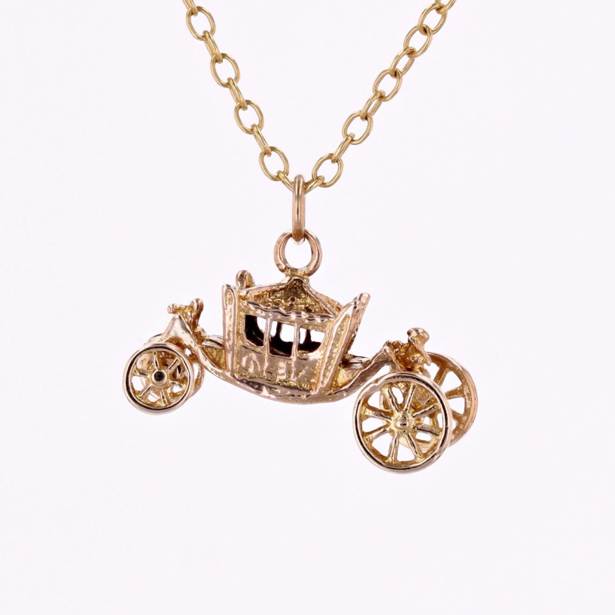 Yellow Gold Carriage Charm-photo-5